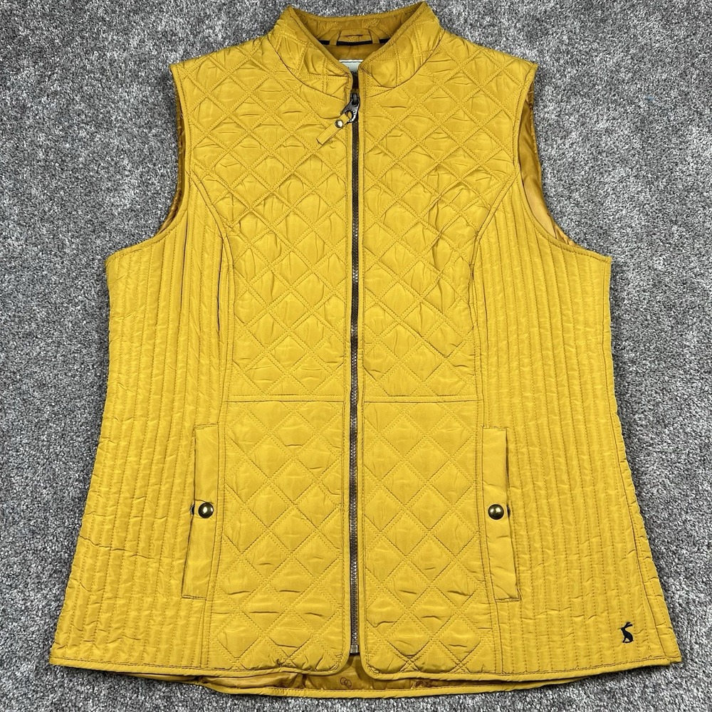 JOULES Yellow Padded Gilet From UK Size 18 Higham Puffer Vest Preppy Outerwear